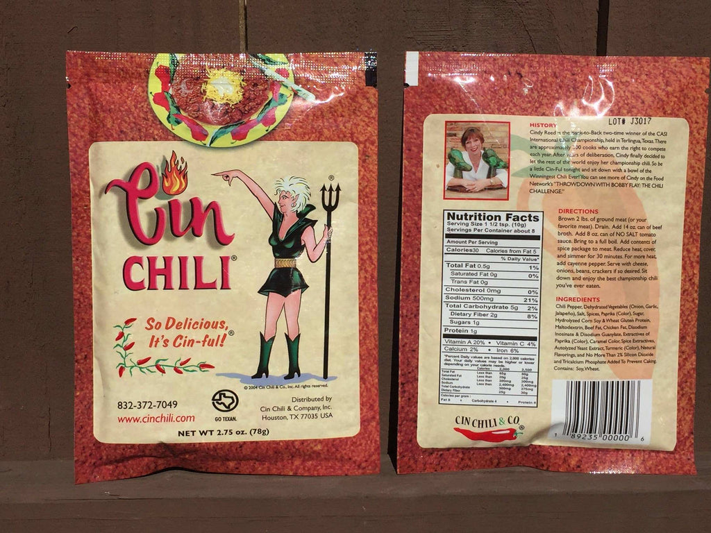 Cin Chili & Cin Chili Hot Sauce Combo