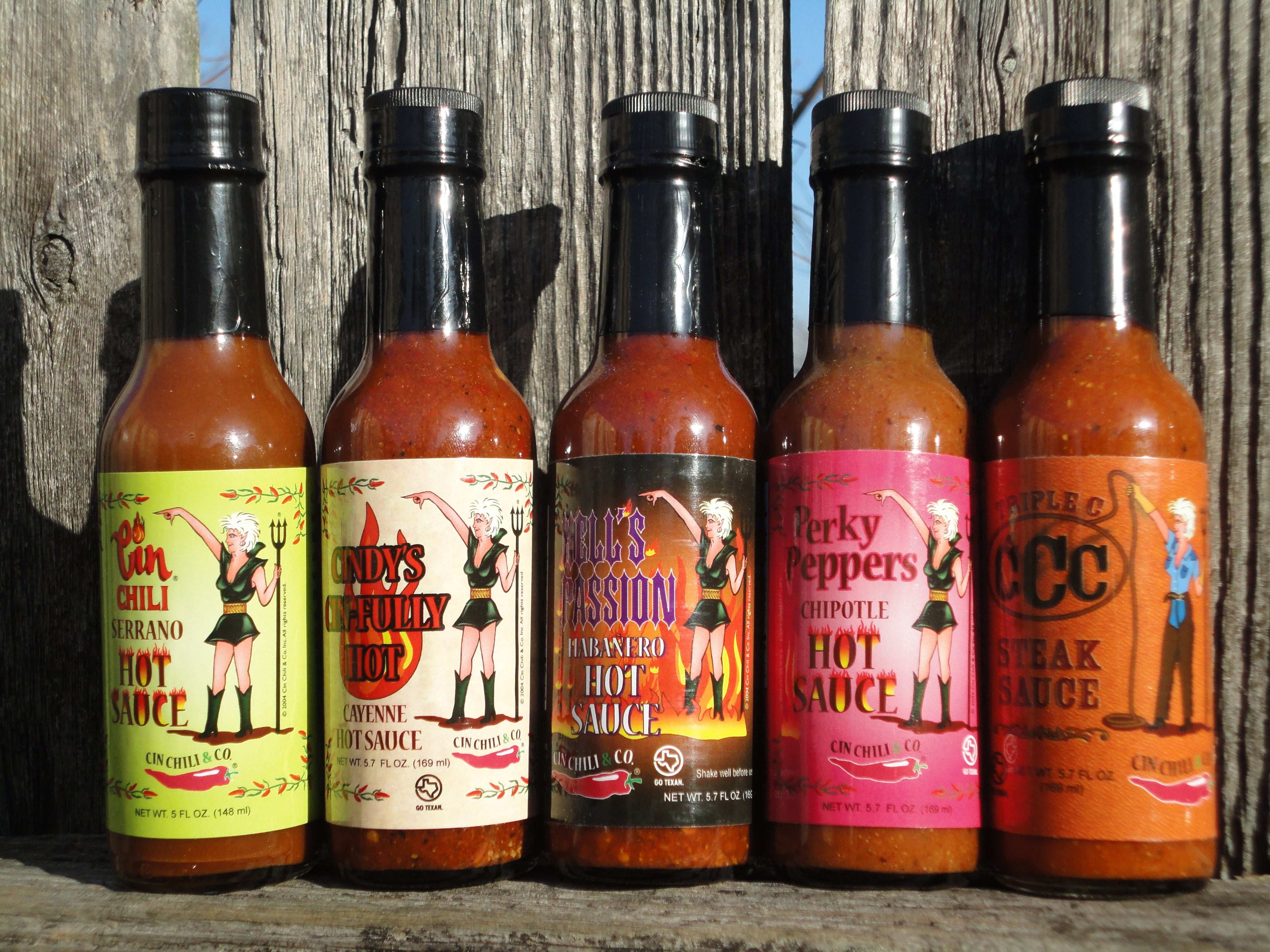ANTHONY'S PACK...CIN CHILI'S FIRST 5 HOT SAUCES.