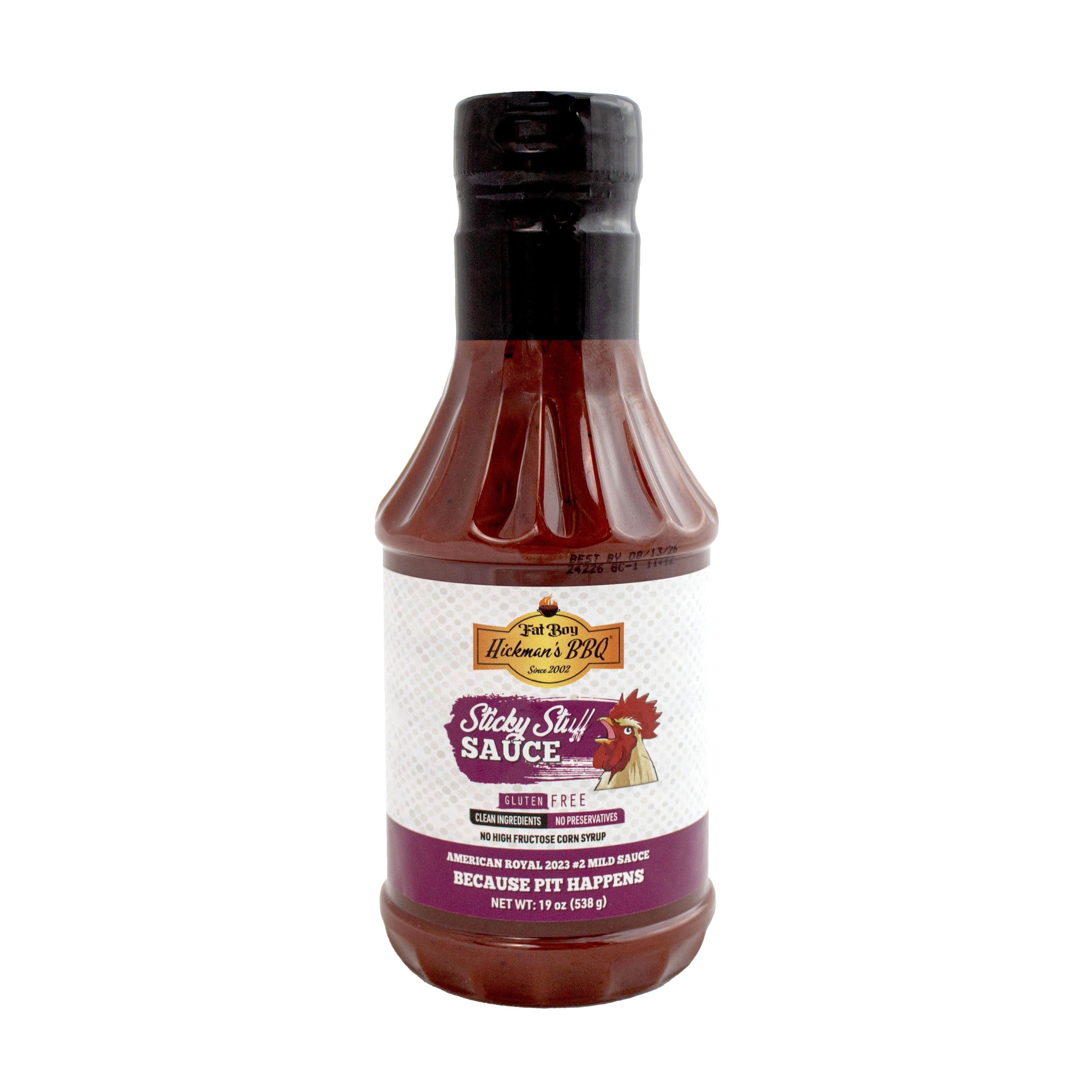 Sticky Stuff Gluten Free Natural BBQ Sauce 19 oz - Pack of 2