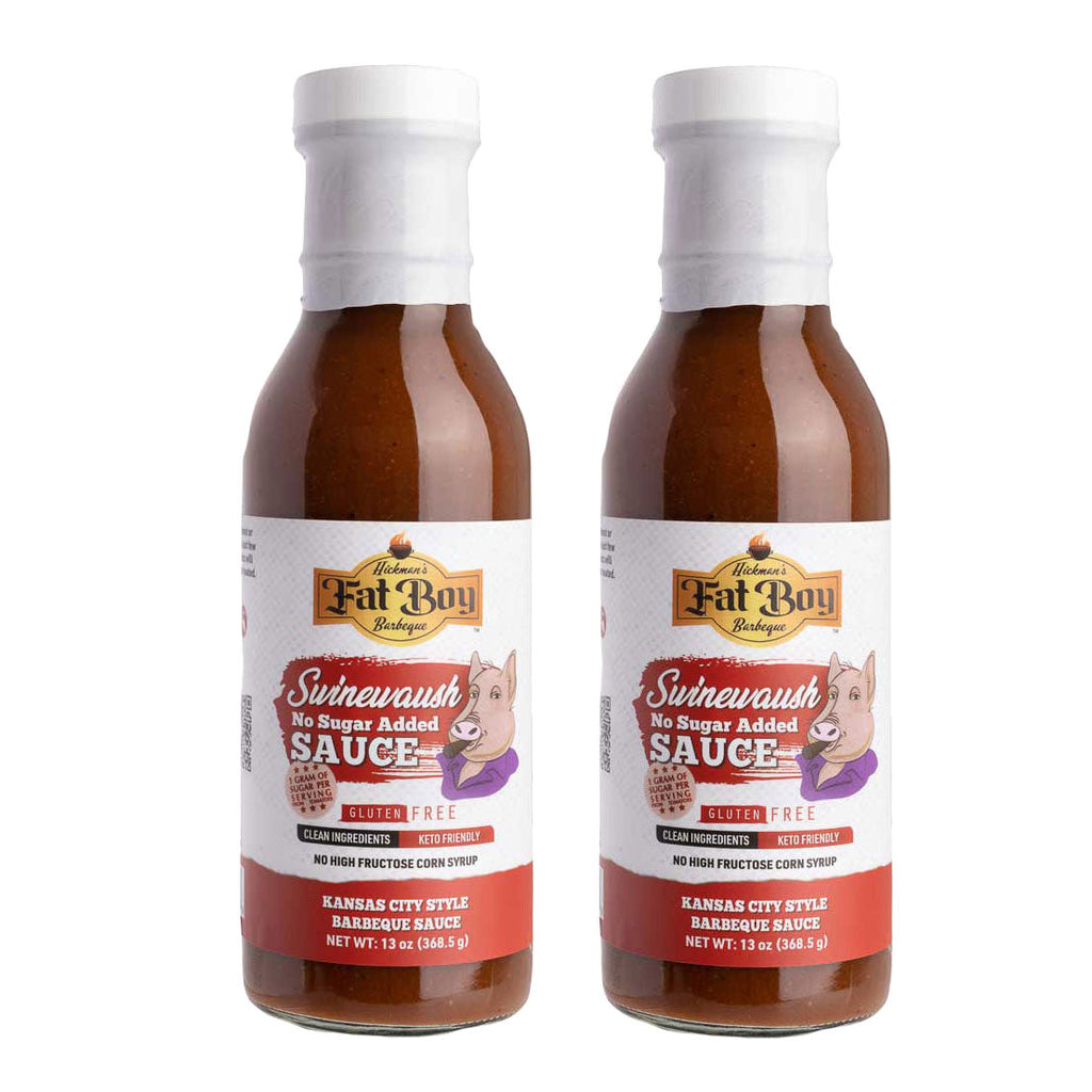 Swinewaush No Sugar Added Gluten Free Natural BBQ Sauce 13 oz - Pack of 2